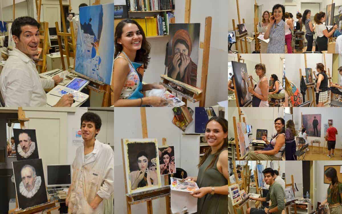 Academia de pintura, todos los niveles, curso internacional. Especialistas en Pintura al Óleo